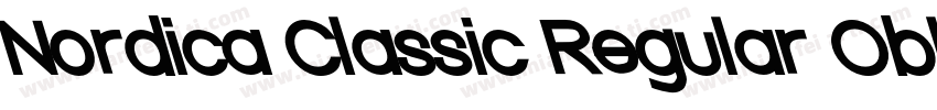 Nordica Classic Regular Oblique字体转换